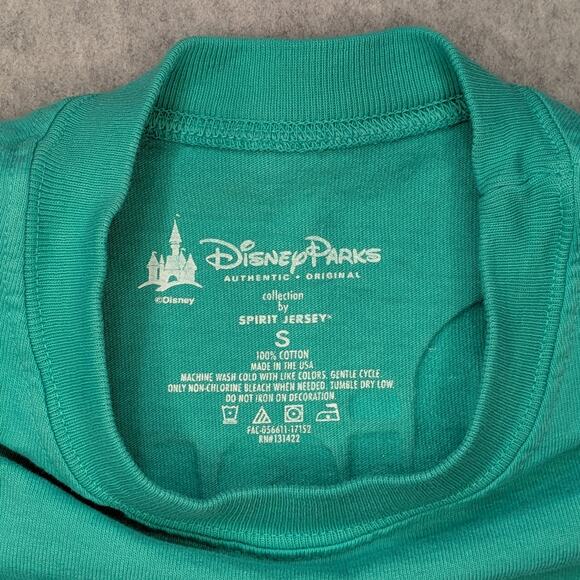 Walt Disney World Spirit Jersey Green White Logo Disney Parks Adult Size Small - Picture 14 of 16